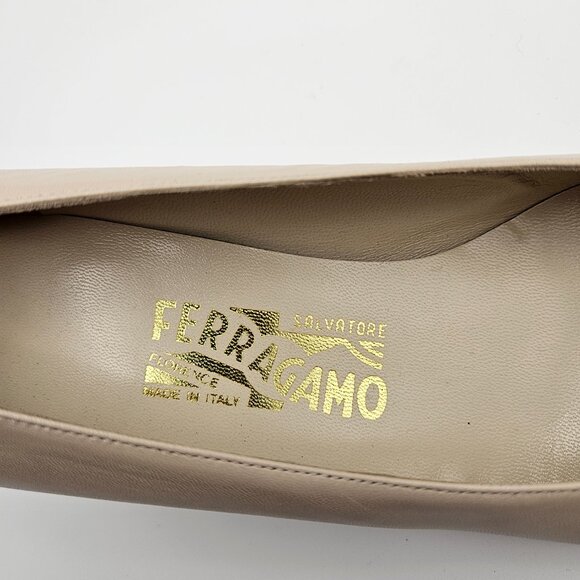 Salvatore Ferragamo Cap-Toe Leather Pumps – Size 7B - Picture 6 of 15